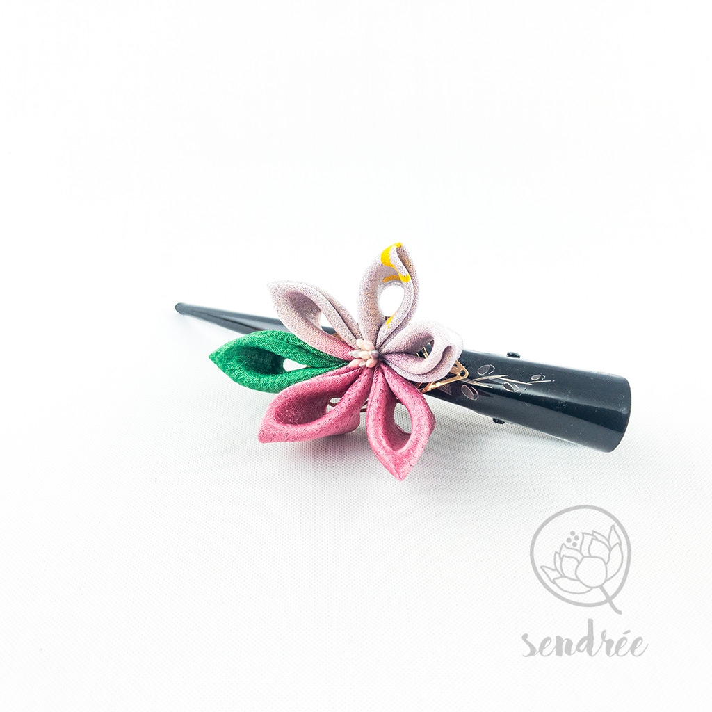 Ecarla - Pince crabe à cheveux, Fleur, ombre violette