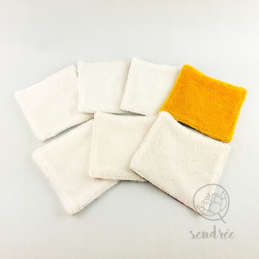 Set lingettes golden blue sendrée tissu japonais