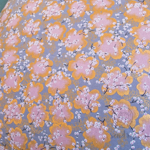 Taie d'oreiller mini sakura rose sendrée tissu japonais