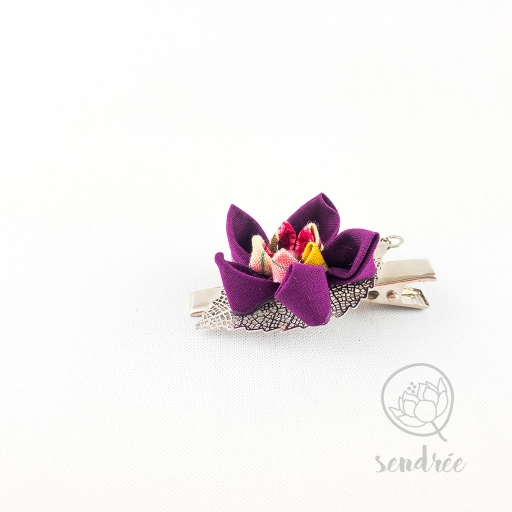 Pince croco purple flower sendrée tsumami zaiku