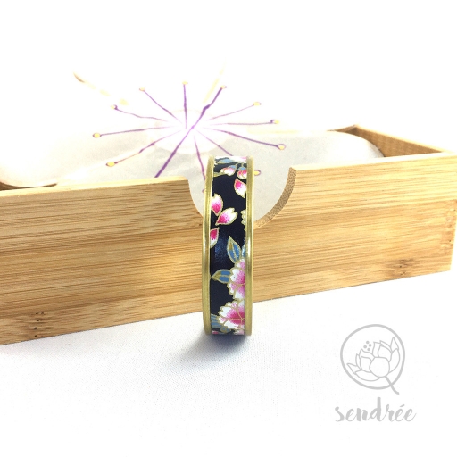 Bracelet washi cerisier violine Sendrée papier japonais