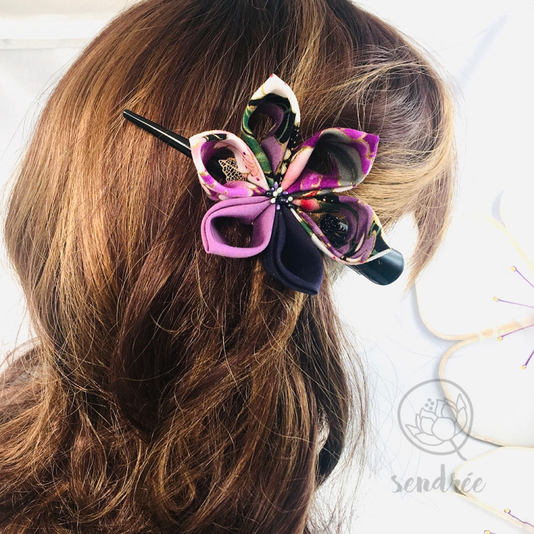 Pince à Cheveux "Rosie Plumetis" - L'atelier De Marielle