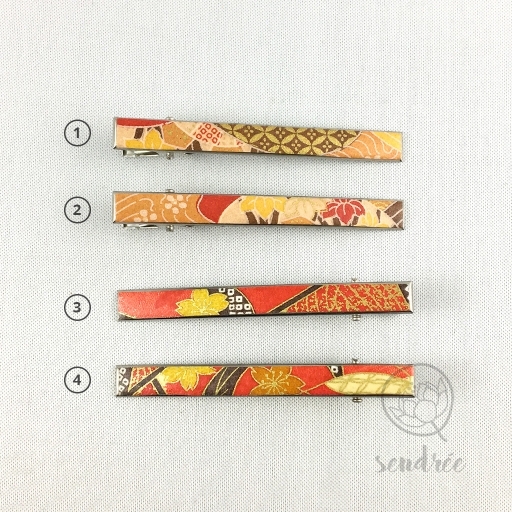 Pince croco longue gamme orange sendrée papier japonais