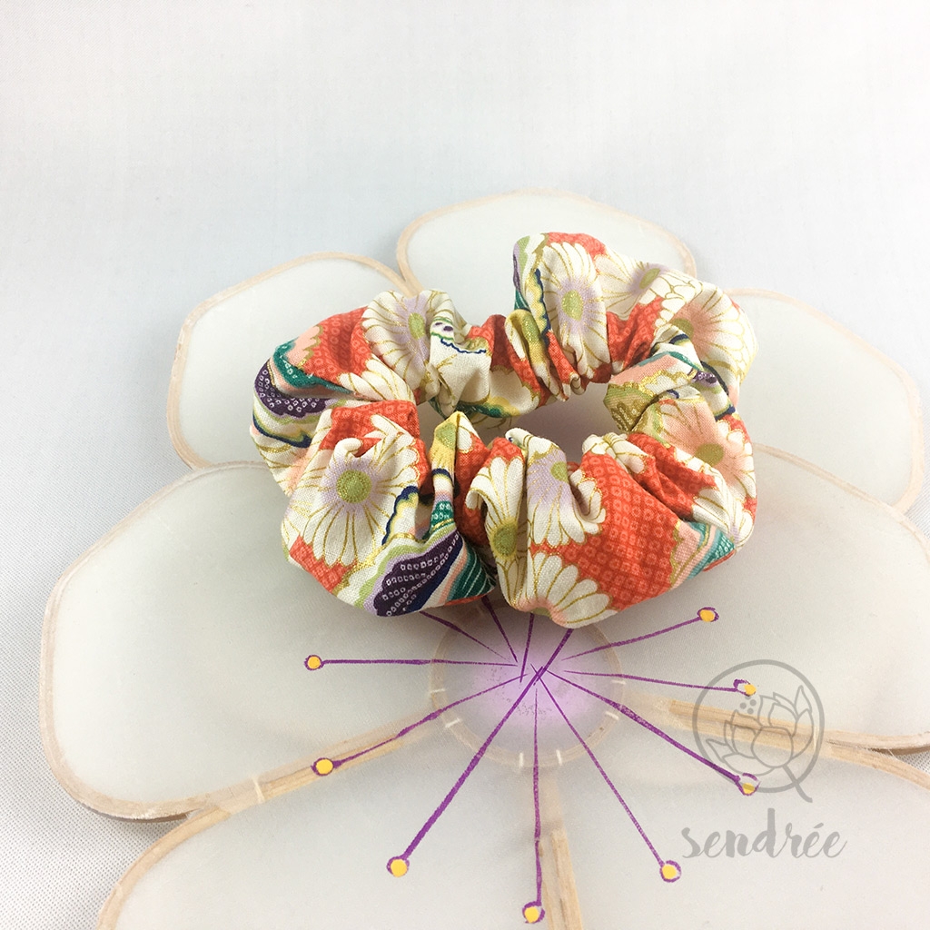 Broche Fleur + Élastique à Cheveux En Feutrine Vert Vif - Lot Pour Soirée Ou Accessoire
