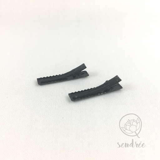 Mini pinces croco noir sendrée papier japonais